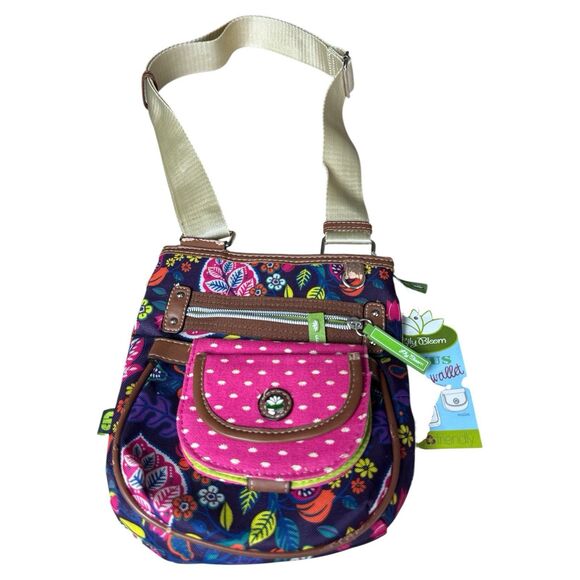 NWT Lily Bloom Raking It Pattern Crossbody Purse + Bonus Wallet Eco-Friendly - Picture 1 of 4